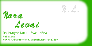 nora levai business card