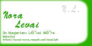 nora levai business card